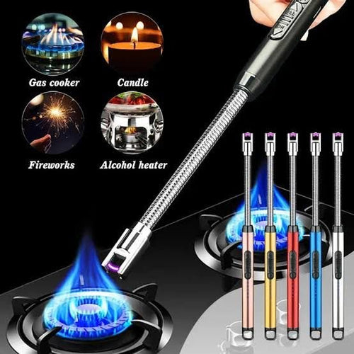 Multipurpose Portable Rechargeable Electric Flame-Free Lighter for Everyday Home and Kitchen Outdoor Use