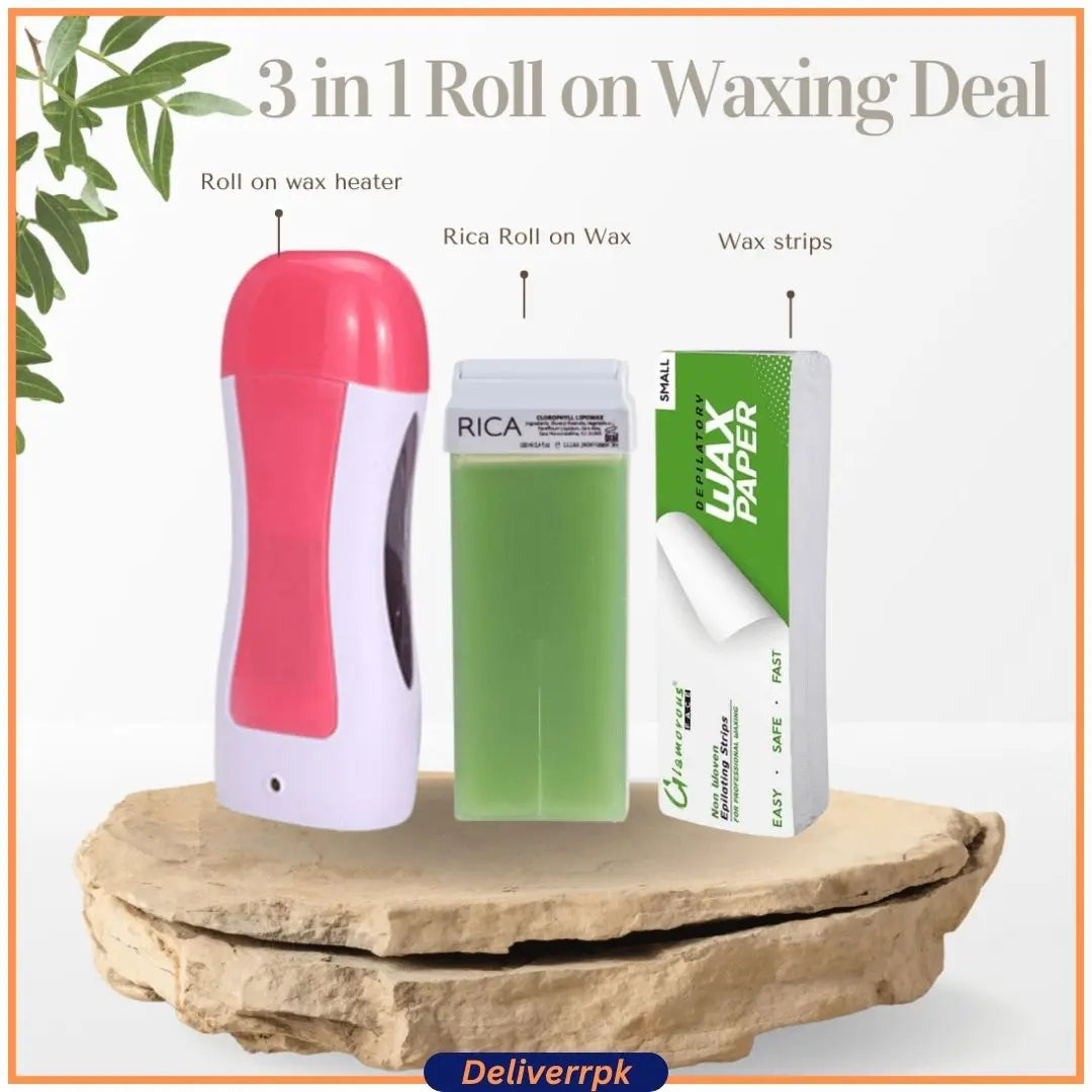 3 in 1 Rica Roll On Wax Deal (Random Flavour)