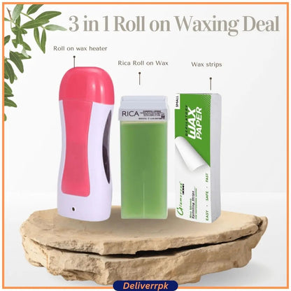3 in 1 Rica Roll On Wax Deal (Random Flavour)