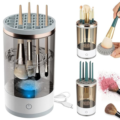 3 in 1 Automatic Rechargeable Electric Stand Makeup Brush Cleaner and Dryer For Women