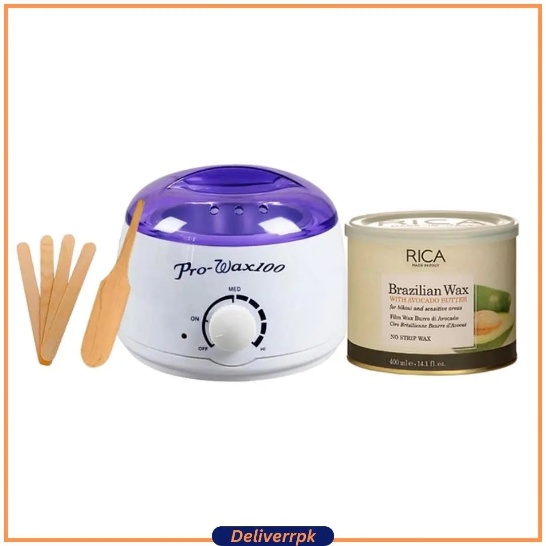 Wax Heater & Rica Brazillian Wax Deal (4 in1 offer)